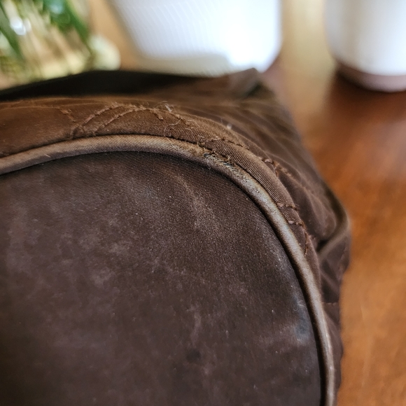 VERA BRADLEY Espresso Brown Microfiber Purse Zebra Lining Used Good Condition - Picture 7 of 15